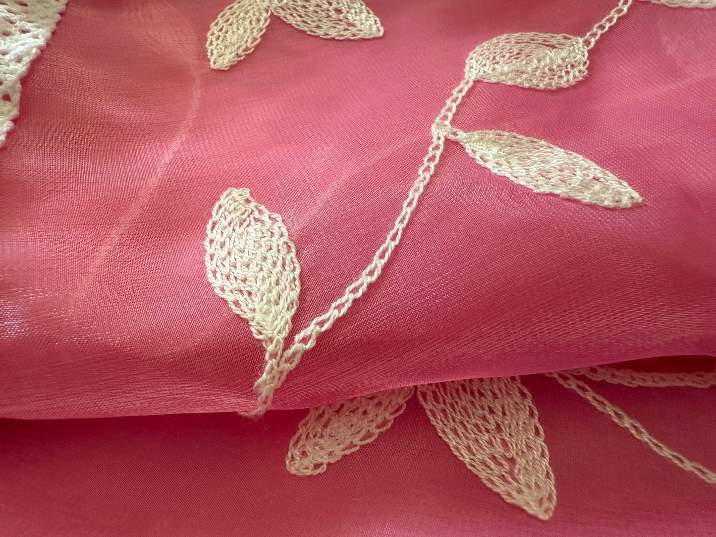 Floral pattern on pink background