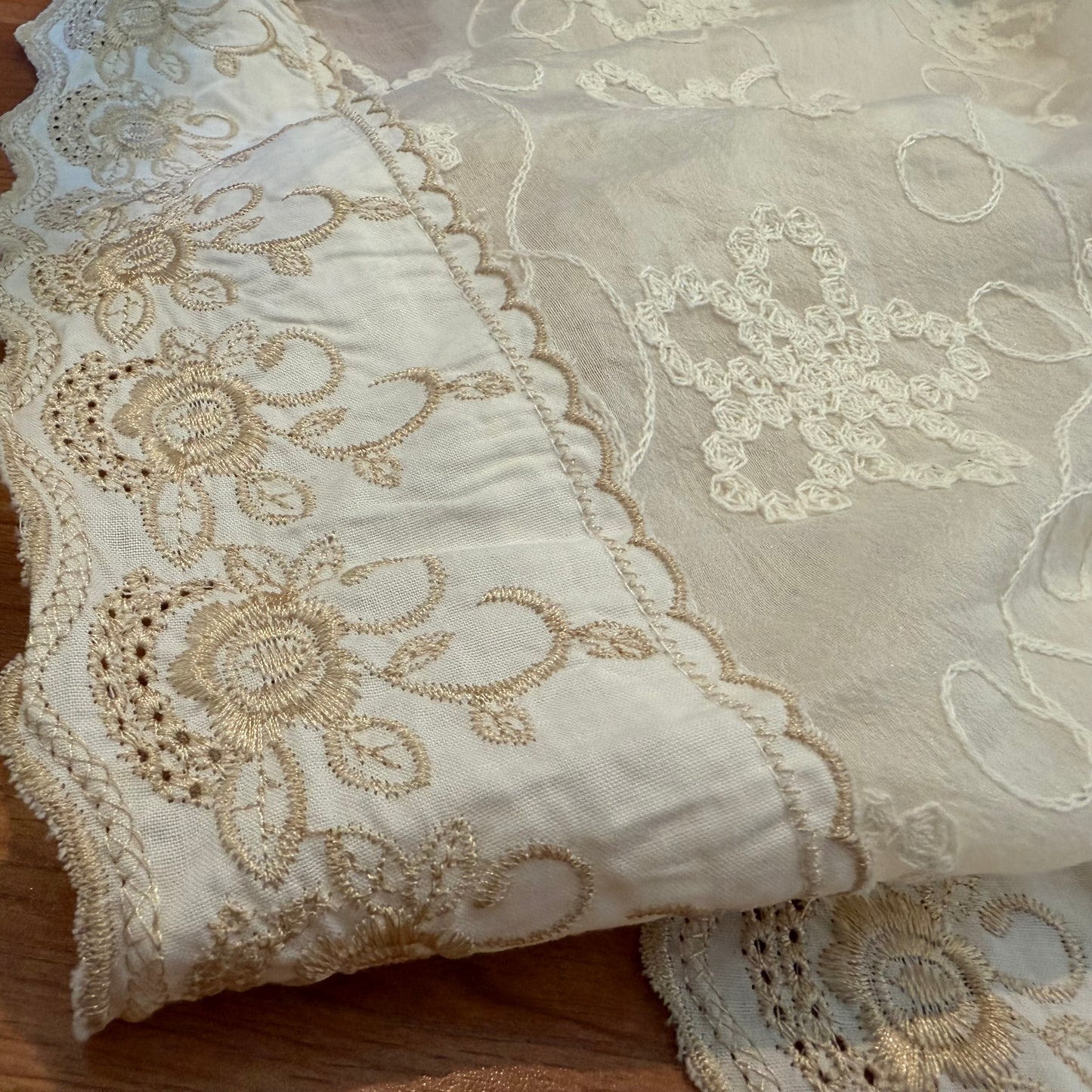 Embroidered floral pattern